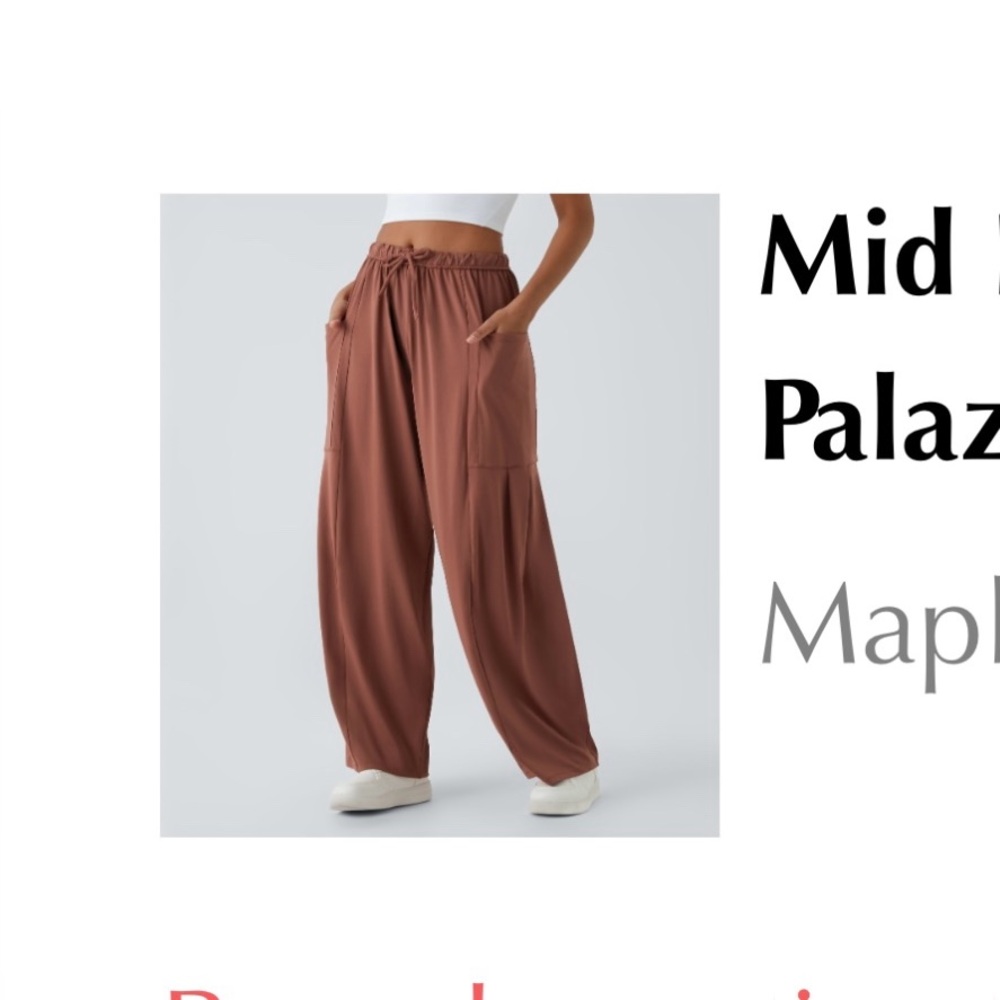 HALARA Maple Brown Wide Leg Pants
